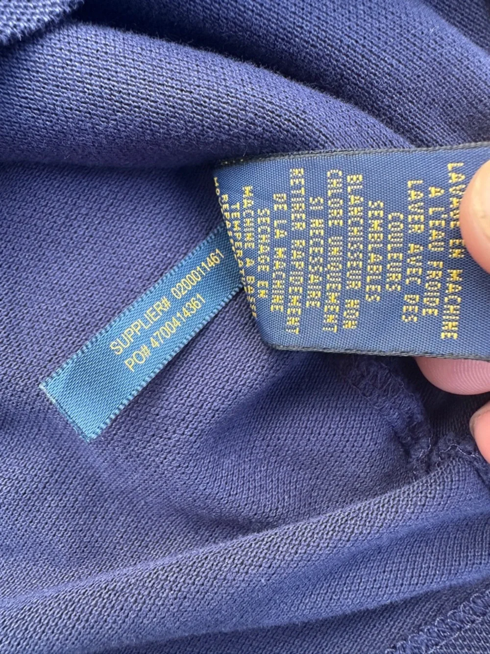 Polo Ralph Lauren Sleeveless Polo Shirt XL Navy Blue Big Pony - Picture 6 of 6